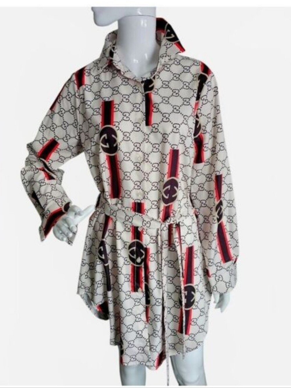 FOREVER Print Inspired Long Sleeve Mini Dress Size Large NWT